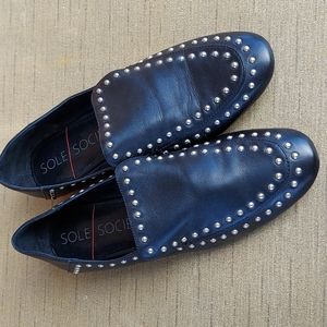 Sole Society Studded Leather Loafer